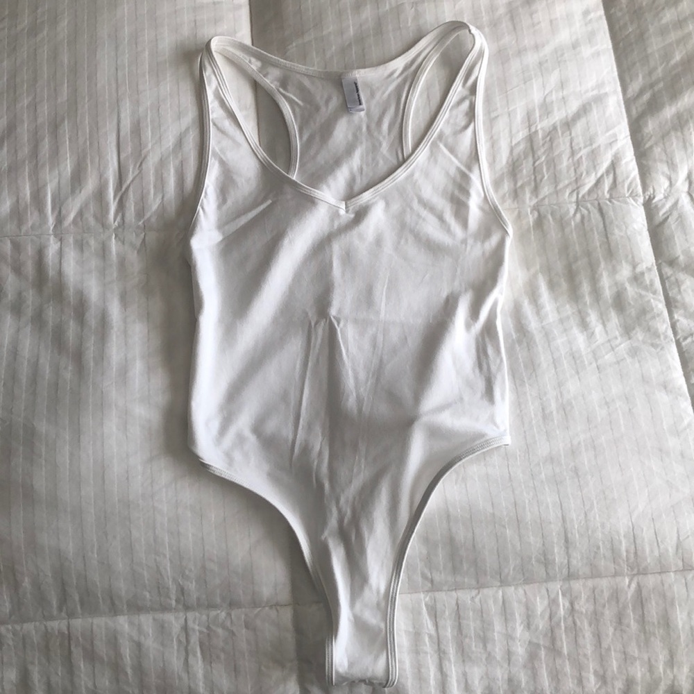 V neck Thong racerback bodysuit
